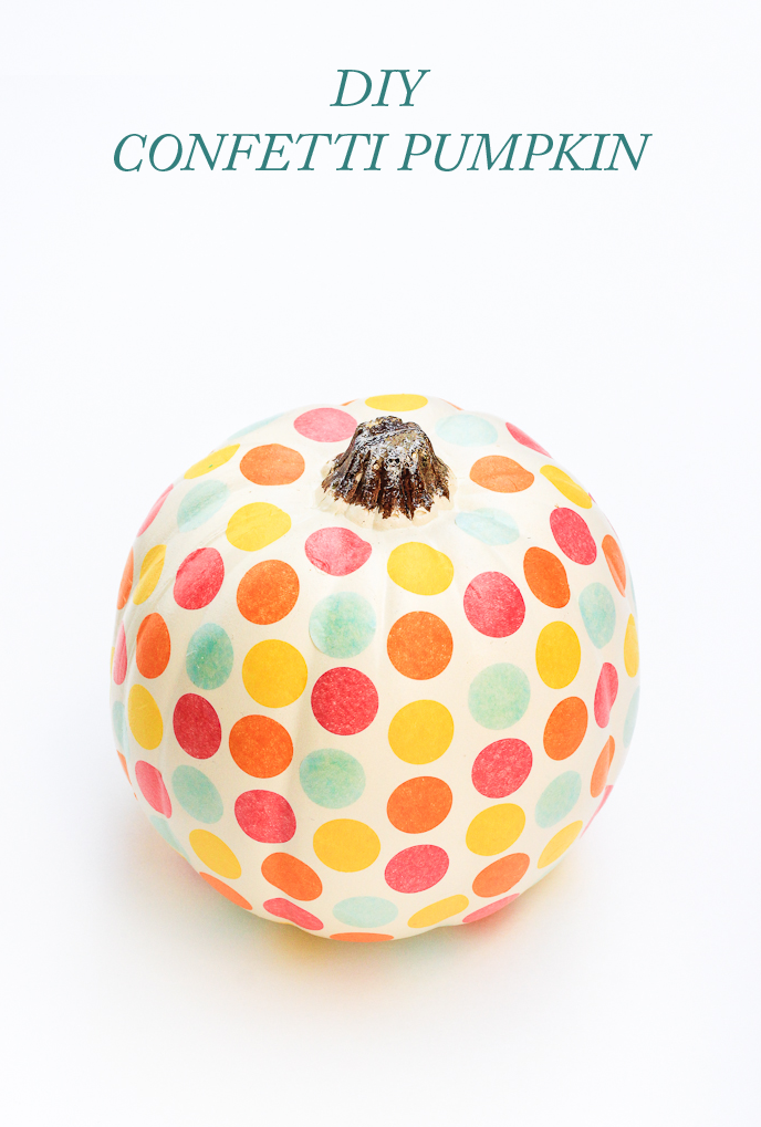 diy confetti pumpkin final Best No Carve Pumpkin Ideas These are seriously the BEST No-Carve Pumpkin ideas out there! Halloween time is almost upon us and that means time for pumpkins, ghosts, and ghouls galore!  Unfortunately, I'm horrendous at carving pumpkins.  Luckily, there's so many beautiful no-carve pumpkin options that I'm sharing with you the BEST no-carve pumpkin decorating ideas that I've found!