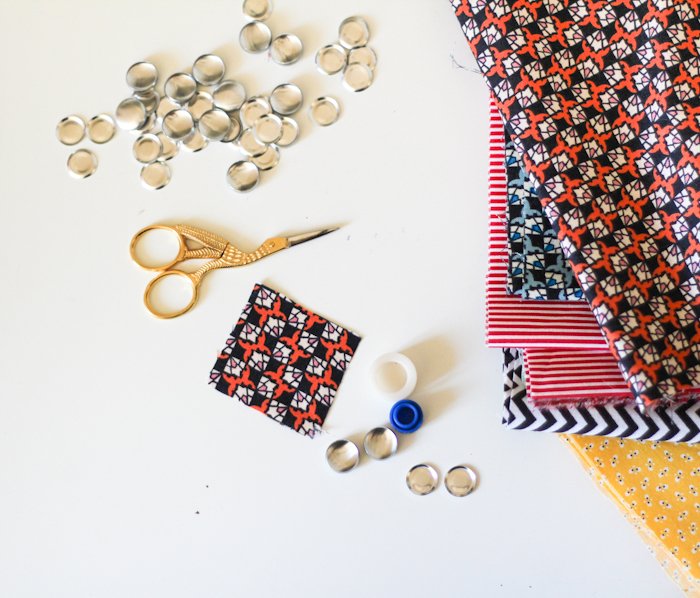 Learn to make your own fabric button earrings in 15 minutes!
