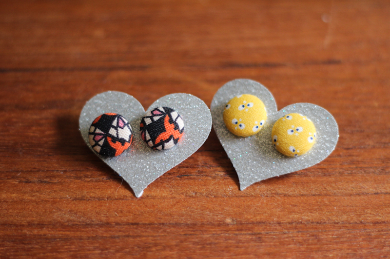 DIY Fabric Button Earrings | The Crafted Life