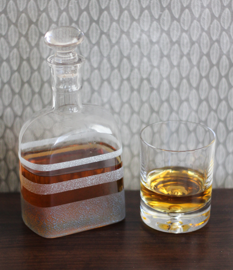 DIY Frosted Whiskey Bottle | The Crafted Life