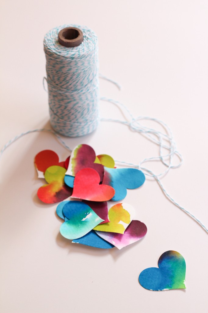 Watercolor Heart Garland | The Crafted Life