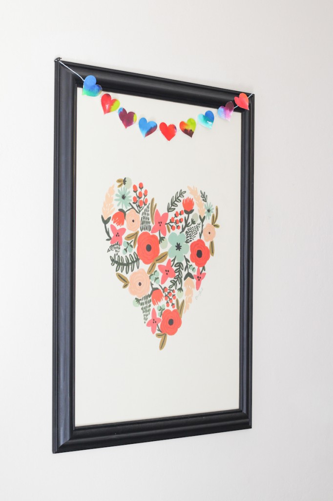 Watercolor Heart Garland | The Crafted Life
