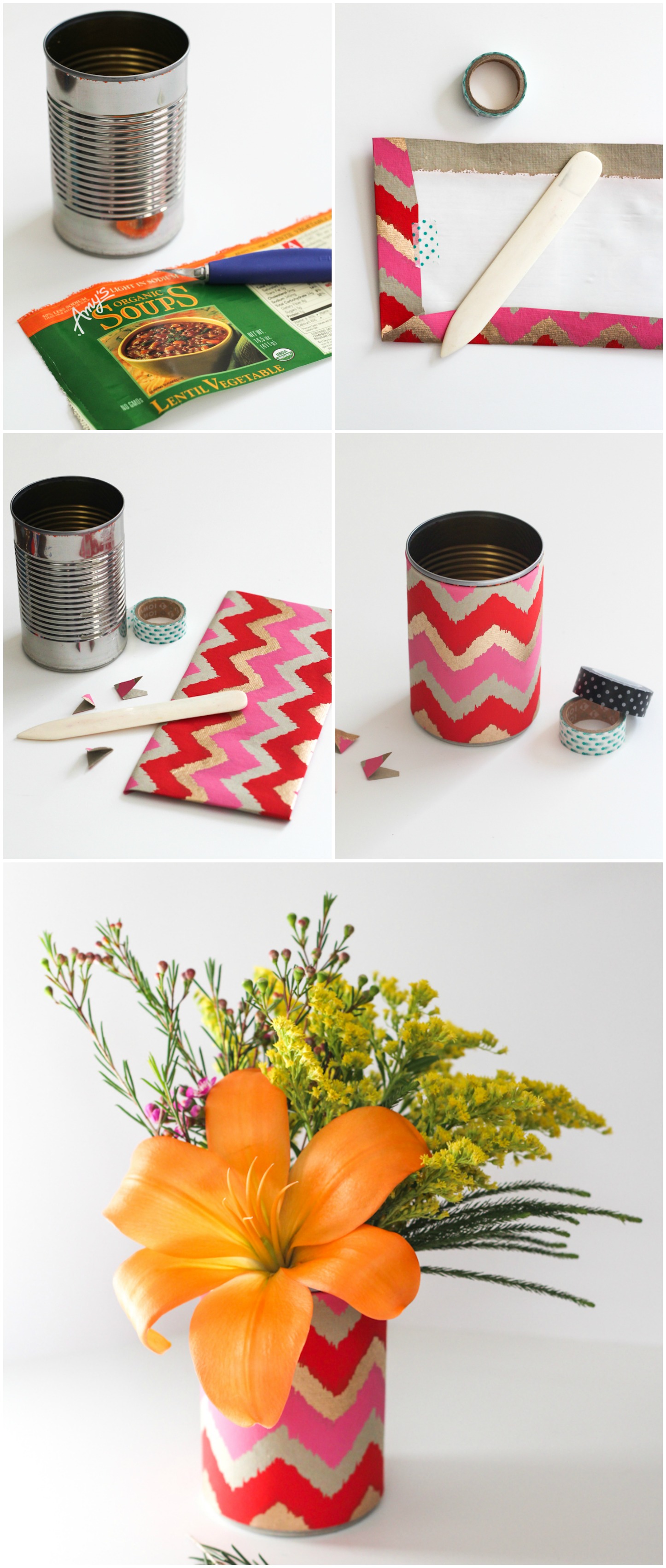 DIY Soup Can Vases | The Crafted Life