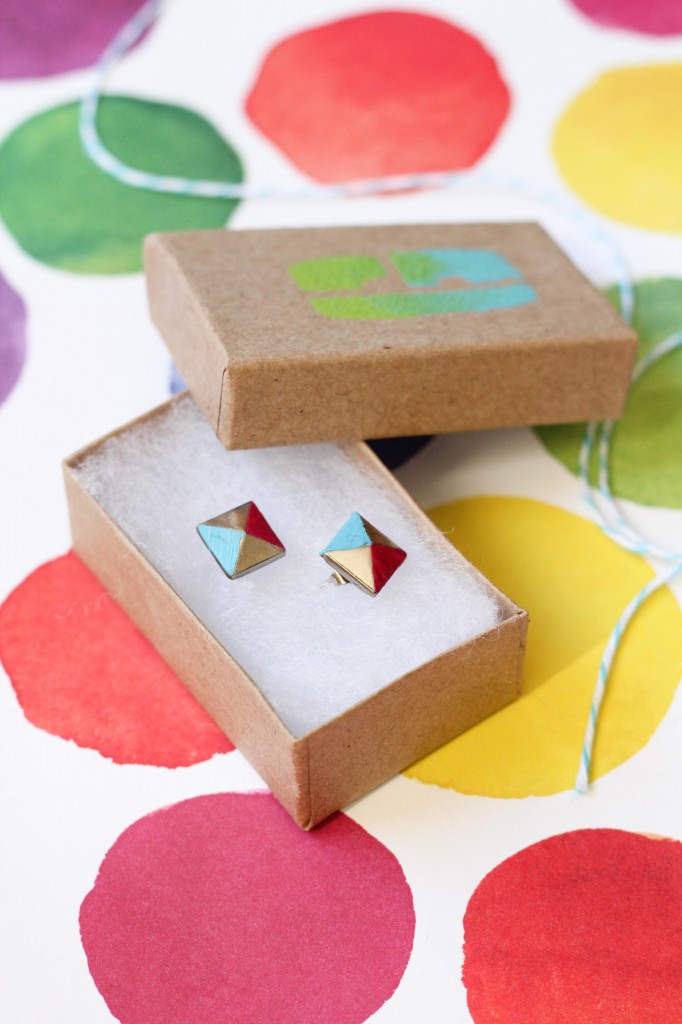 DIY Pyramid Stud Earrings | The Crafted Life