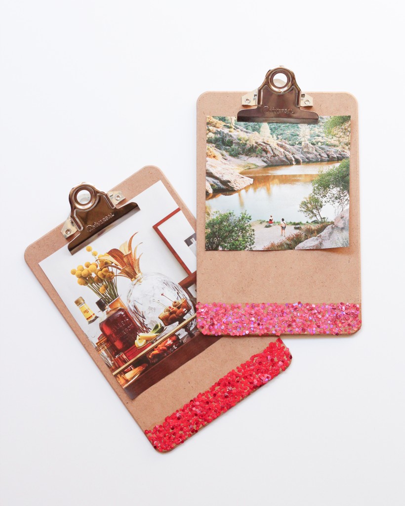 DIY Glitter Dipped Clipboards | The Crafted Life