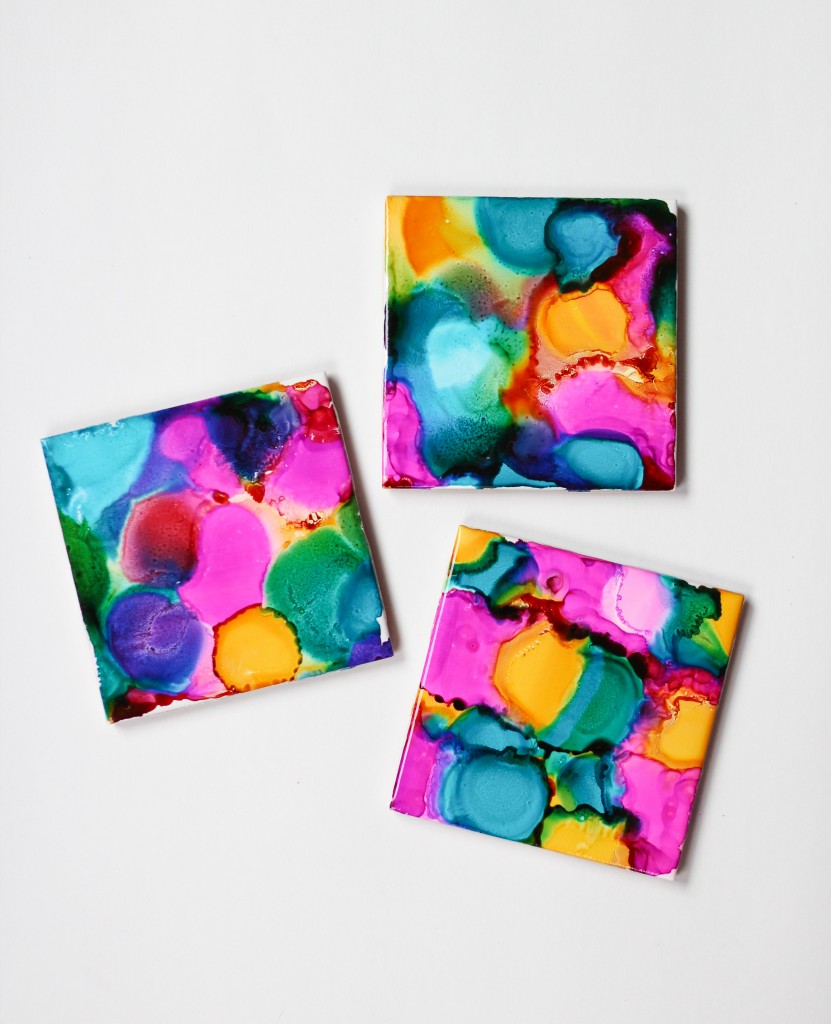 DIY Alcohol Ink Coasters | The Crafted Life