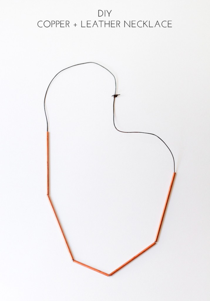 DIY Copper + Leather Necklace | The Crafted Life