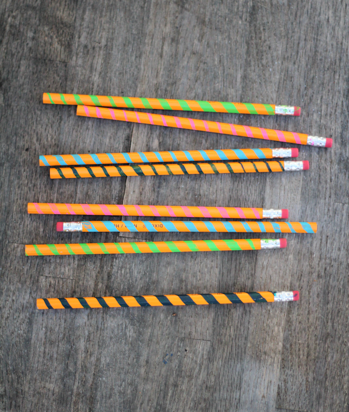 DIY Striped Pencils | The Crafted Life