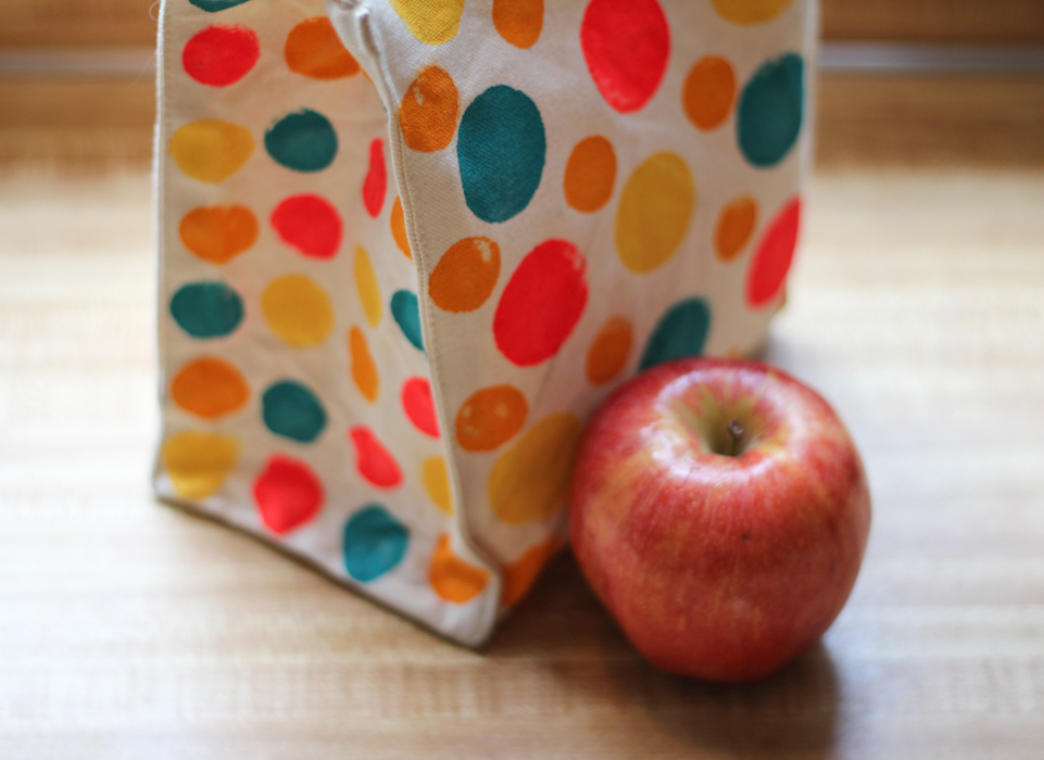 DIY Polka Dotted Lunch Bag | The Crafted Life