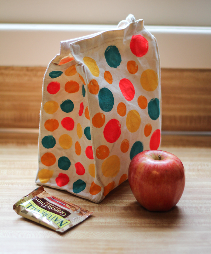 DIY Polka Dotted Lunch Bag | The Crafted Life