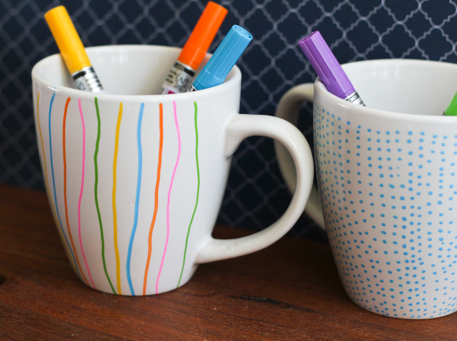 DIY Painted Mugs | The Crafted Life