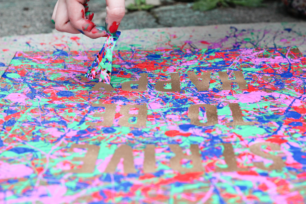 DIY Pollock Inspired Wall Art | The Crafted Life