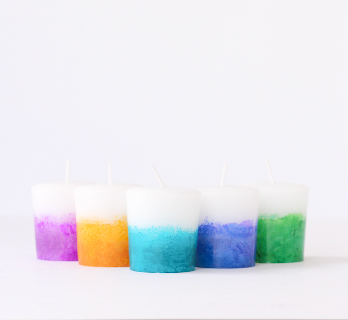 DIY Alcohol Ink Dyed Candles