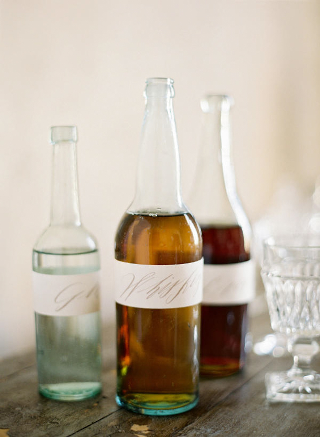 Custom Alcohol Bottles by Style Me Pretty