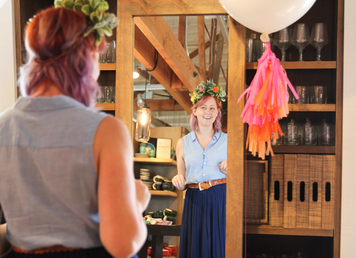West Elm Flower Crown Workshop hosted by The Crafted Life & Hello Lidy