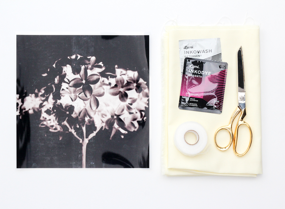 Learn how to print your own fabric with sunlight + inkodye!