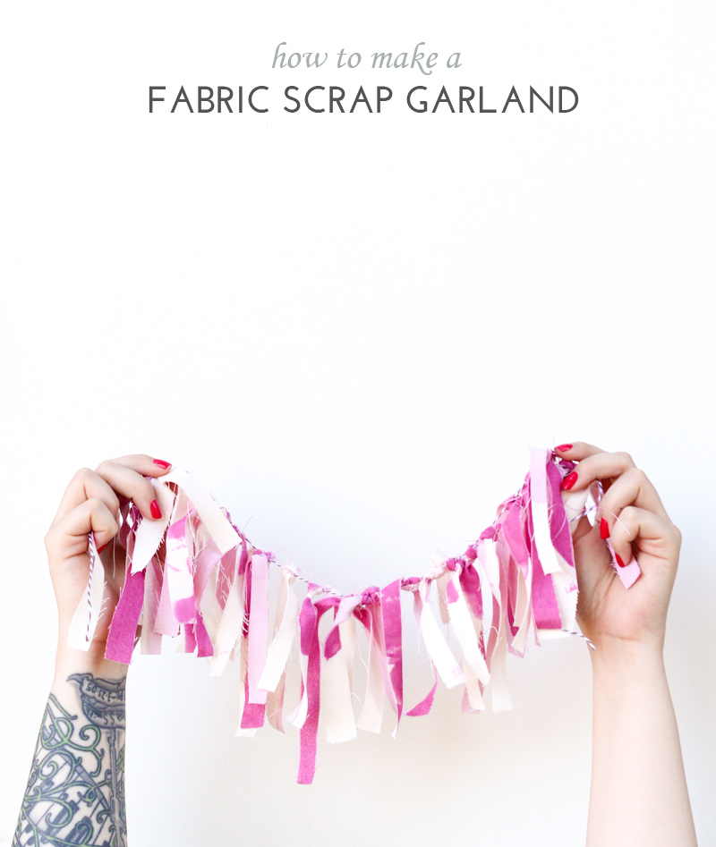 How to make a fabric scrap garland