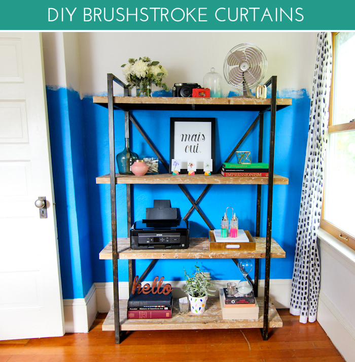 DIY Brushstroke Curtains