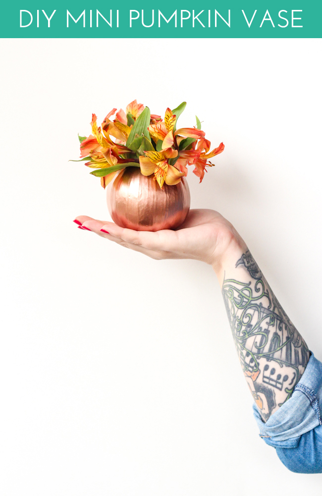 DIY Mini Pumpkin Vase
