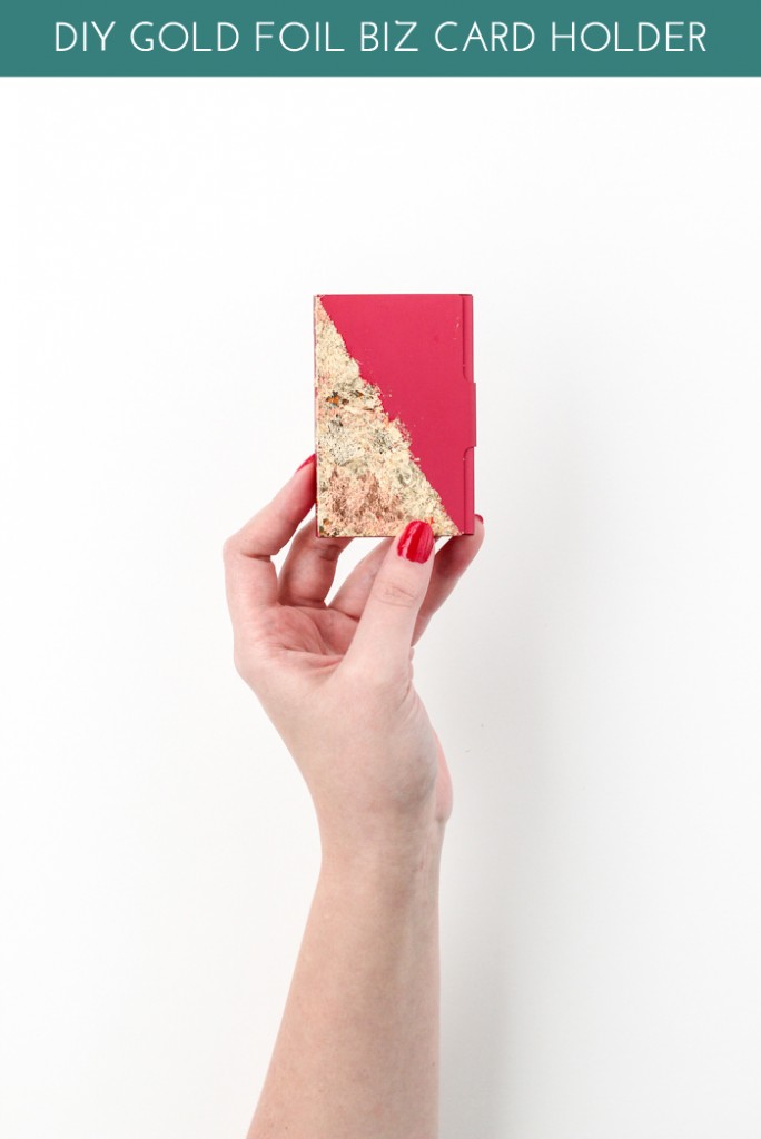 DIY Gold Foil Business Card Holder