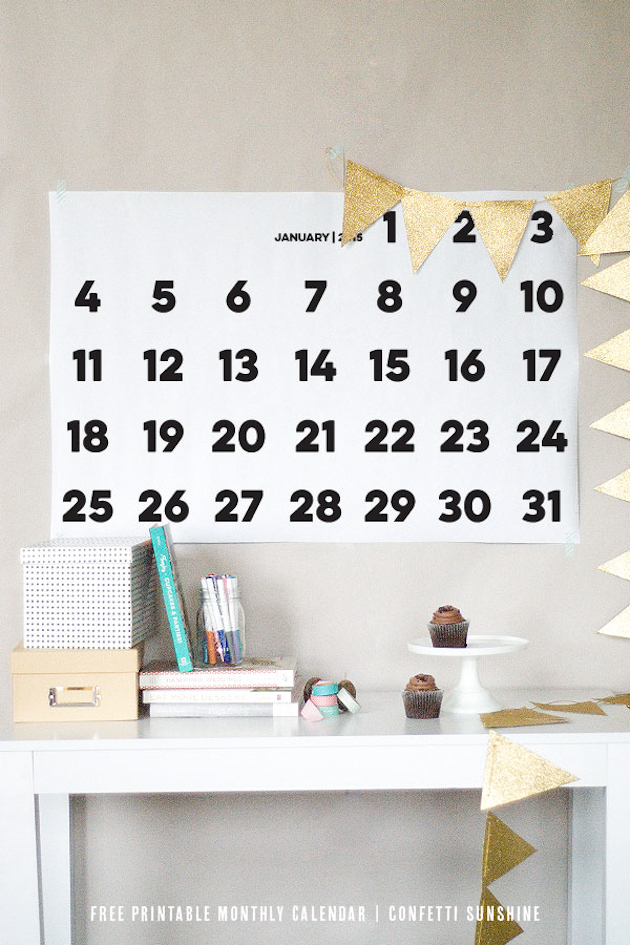 6 Free Calendar Printables for 2015