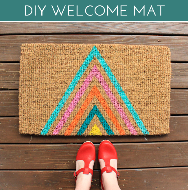 DIY Geometric Welcome Mat