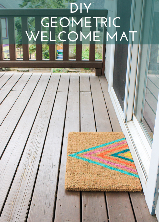 Make this welcome mat in 30 minutes. Perfect for spring!