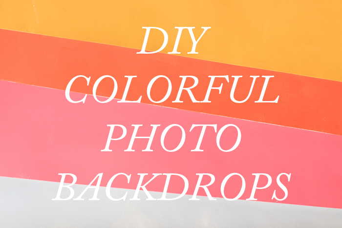 Learn how to make colorful photo backdrops in only 10 minutes!
