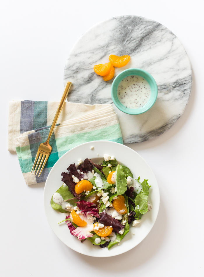 This Mandarin Orange Poppyseed Summer Salad is absolutely perfect for summer! Click through for full (and easy) recipe.