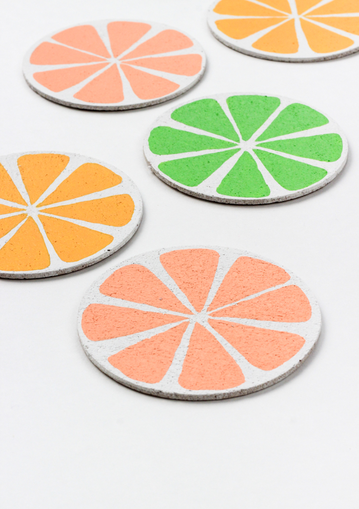 These DIY Fruit Slice Coasters are easy to make and perfect for summer BBQs. Click through for full tutorial!