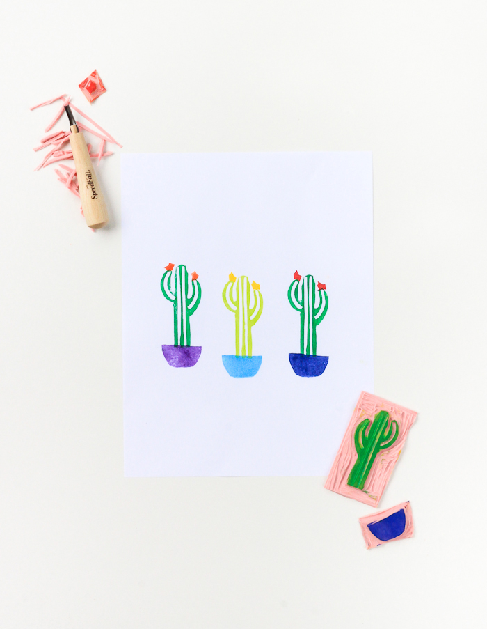 DIY Layered Cactus Stamp