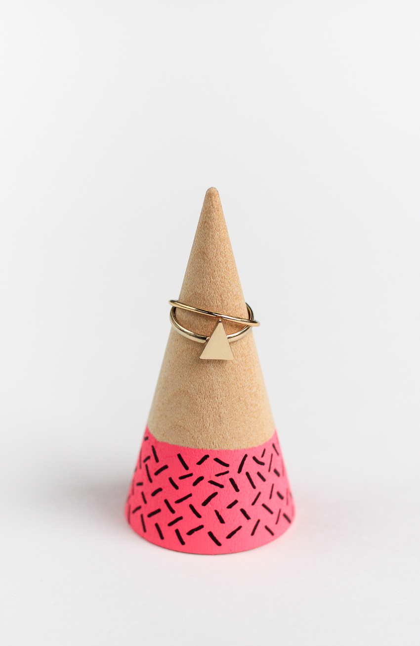 In 5 minutes you can make this adorable ring cone to store all your favorite pieces!