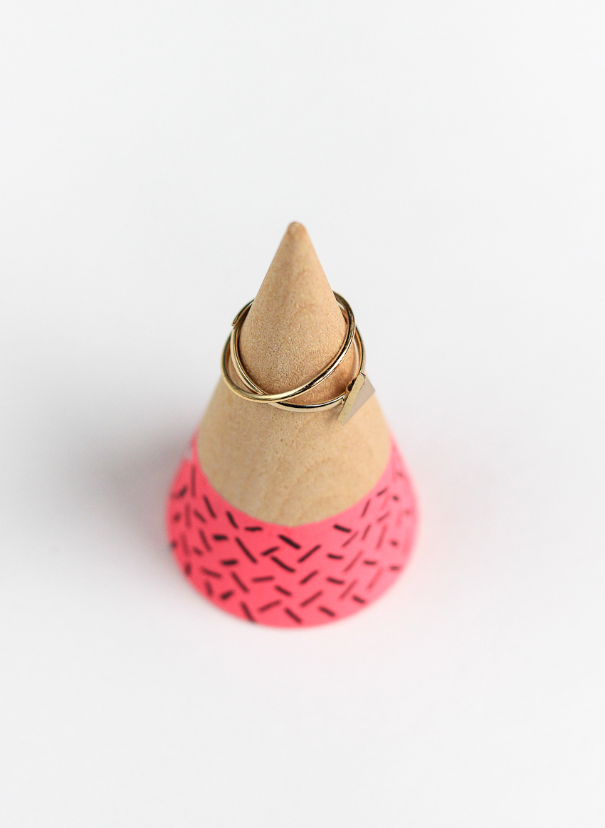 In 5 minutes you can make this adorable ring cone to store all your favorite pieces!