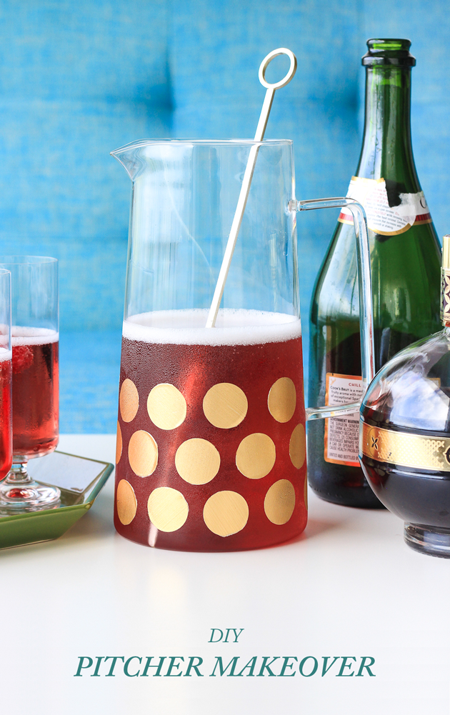 Spruce up any old pitcher with this easy and removable diy!