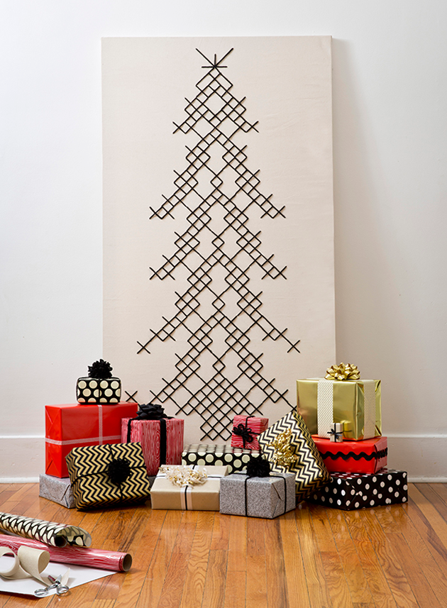 Why deal with the hassle of a real tree when you can make these 10 alternative diy ones?!