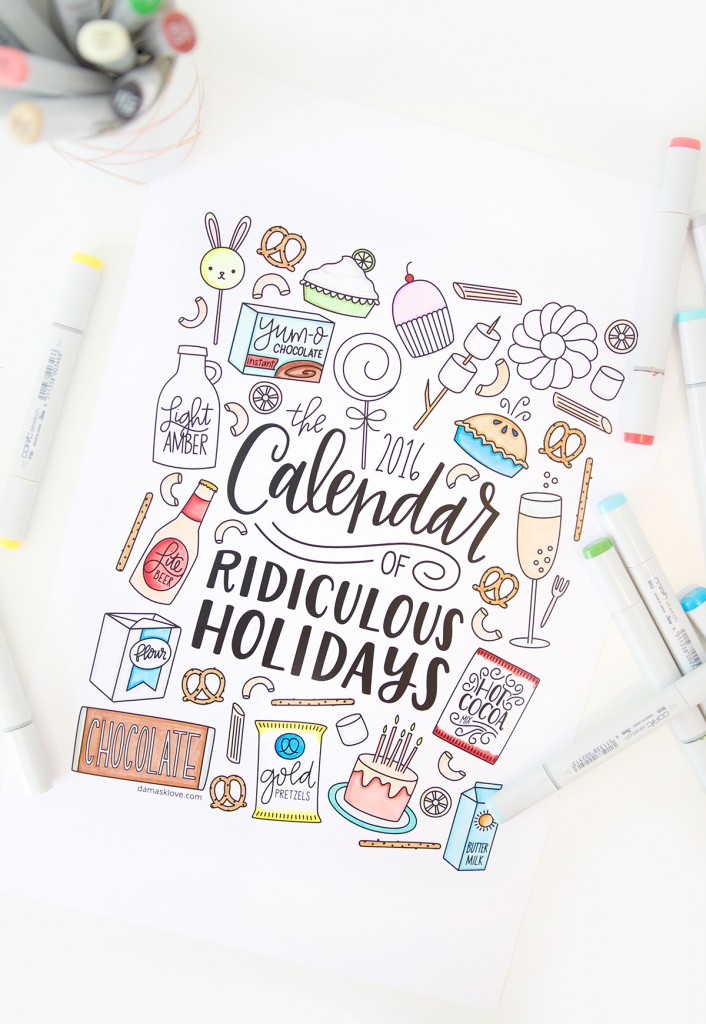 Printable Calendars for 2016
