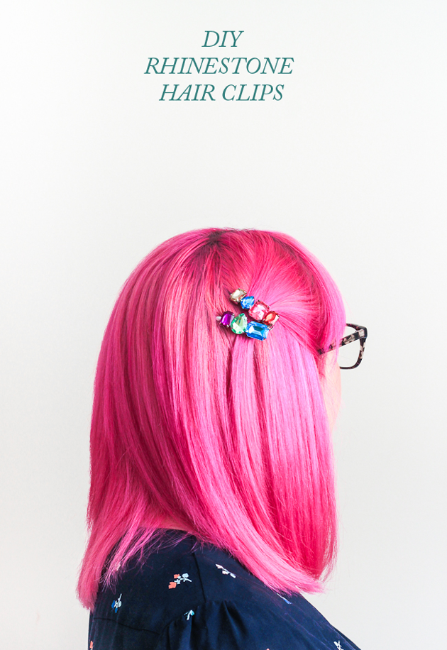 Add some sparkle to your do with these diy rhinestone hair clips!