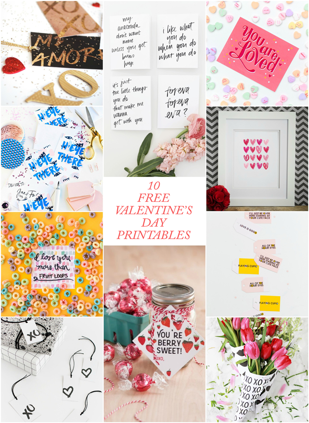 10 Free Valentine's Day Printables