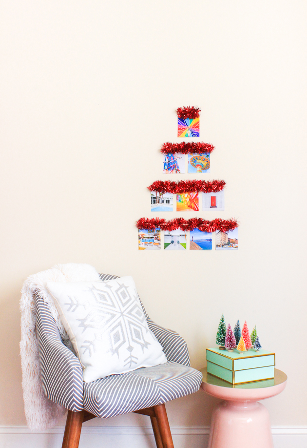 DIY Photo Wall Tree-- perfect for small spaces!