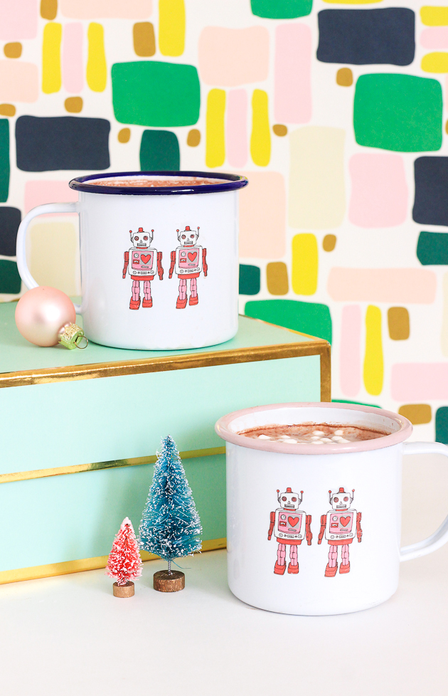 Make these DIY Temporary Tattoo Mugs in less than 10 minutes!