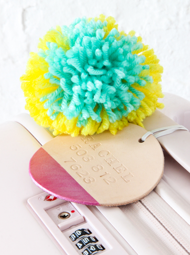 DIY Color Dipped Luggage Tag