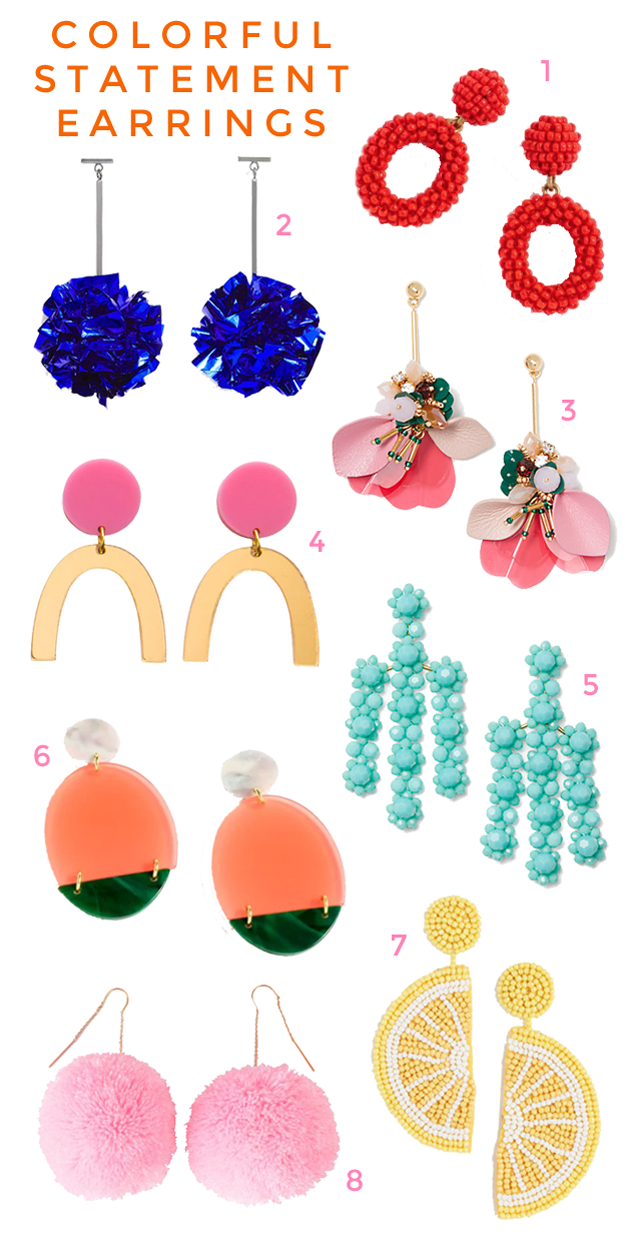 Colorful Statement Earrings for Spring