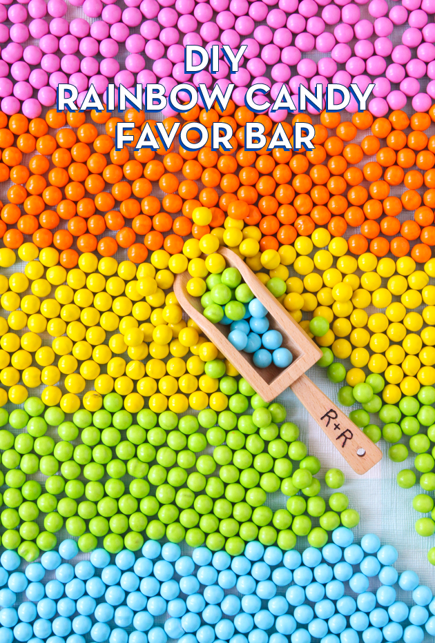 DIY Rainbow Candy Favor Bar