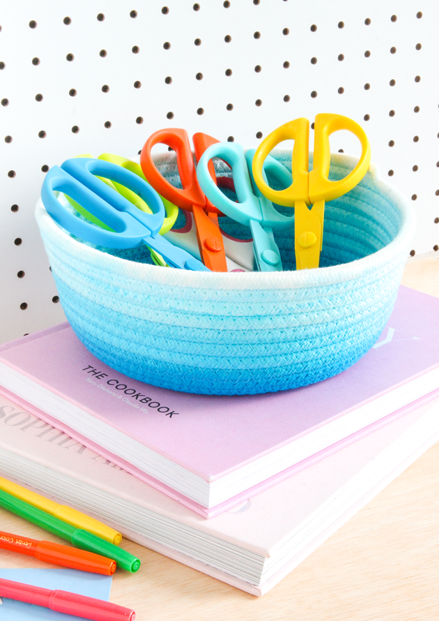 DIY Dyed Ombre Basket