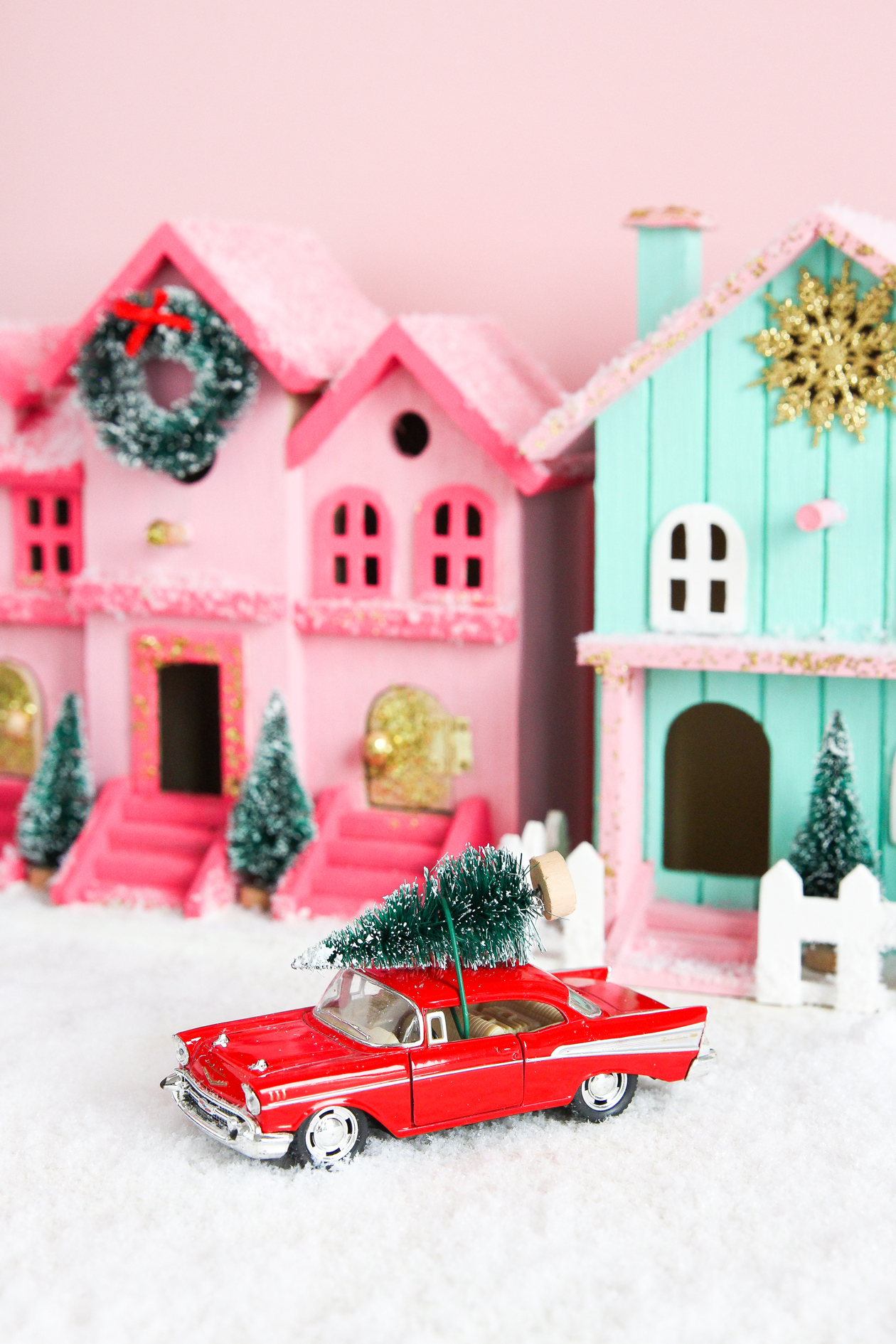 How to make a DIY Christmas Village from simple birdhouses! 