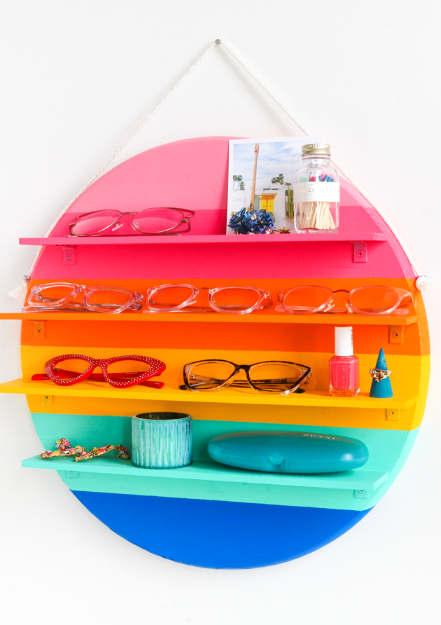 DIY Rainbow Circle Shelf