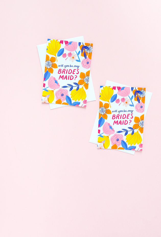 DIY Bridesmaid Card Printable (+ Maid of Honor!)