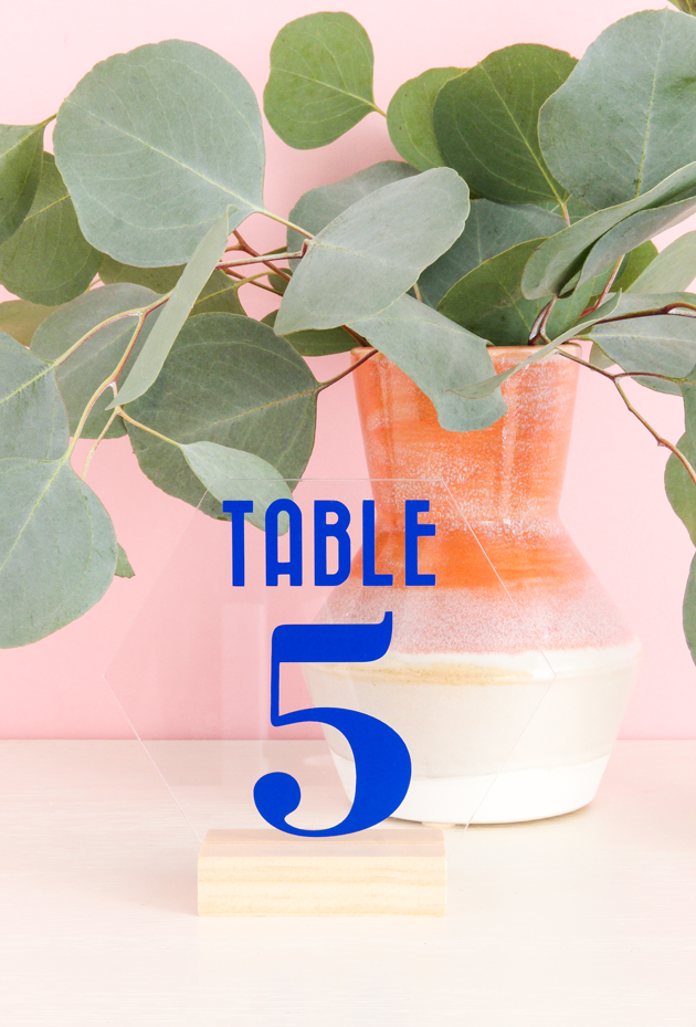 DIY Colorful Table Numbers with Cricut Explore Air 2 Martha Stewart Edition