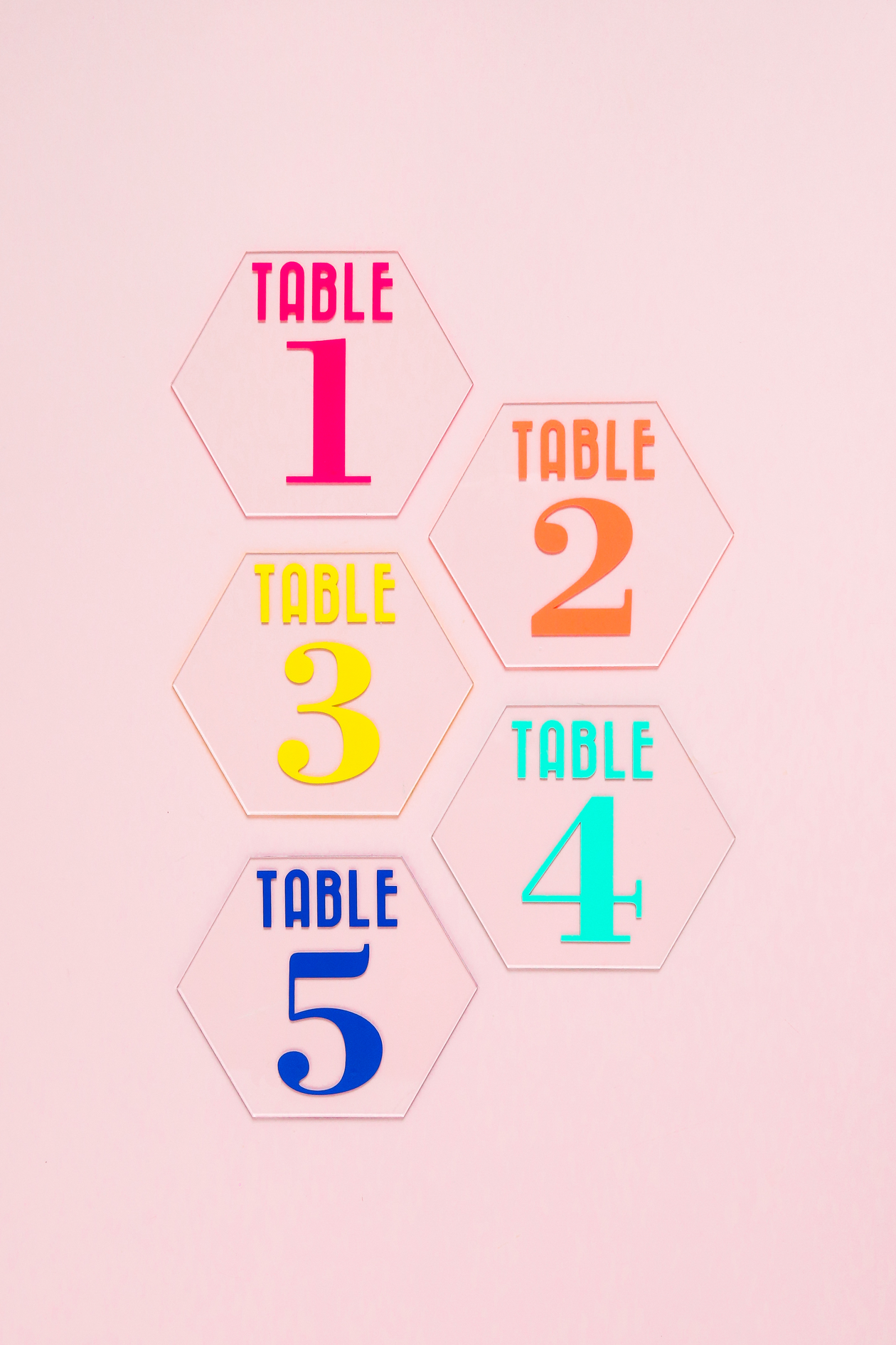 DIY Colorful Table Numbers with Cricut