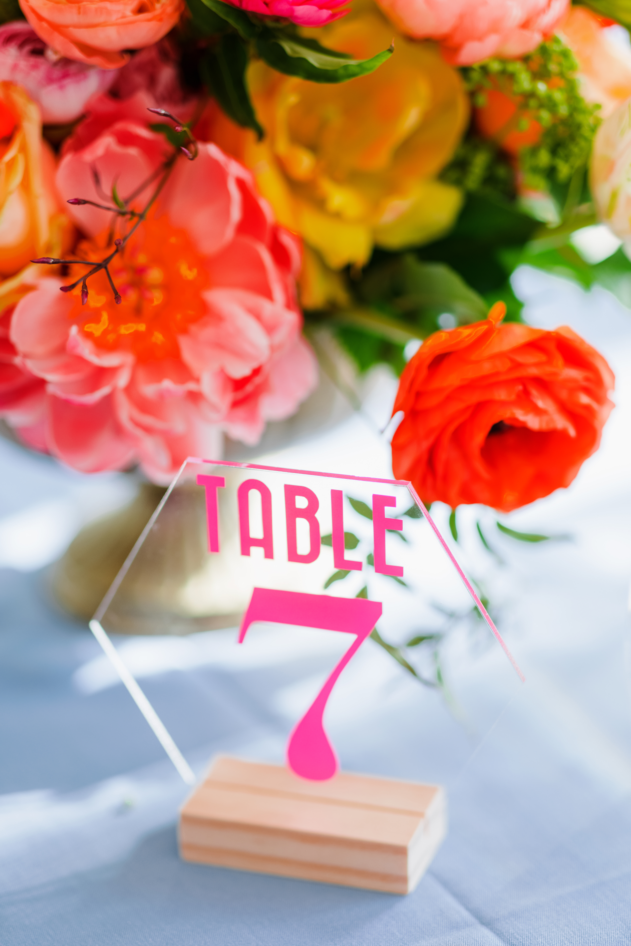 DIY Colorful Table Numbers are a great way to make your wedding stand out! Match your font to your wedding stationery with this easy wedding DIY project 